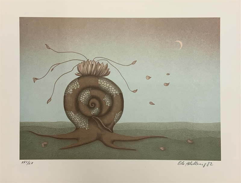 Surrealistic composition - Snail - Ole Ahlberg